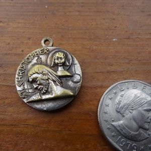 St Christopher Heavy Medallion from Italy